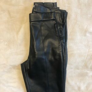 Zara Black Faux Leather Legging M